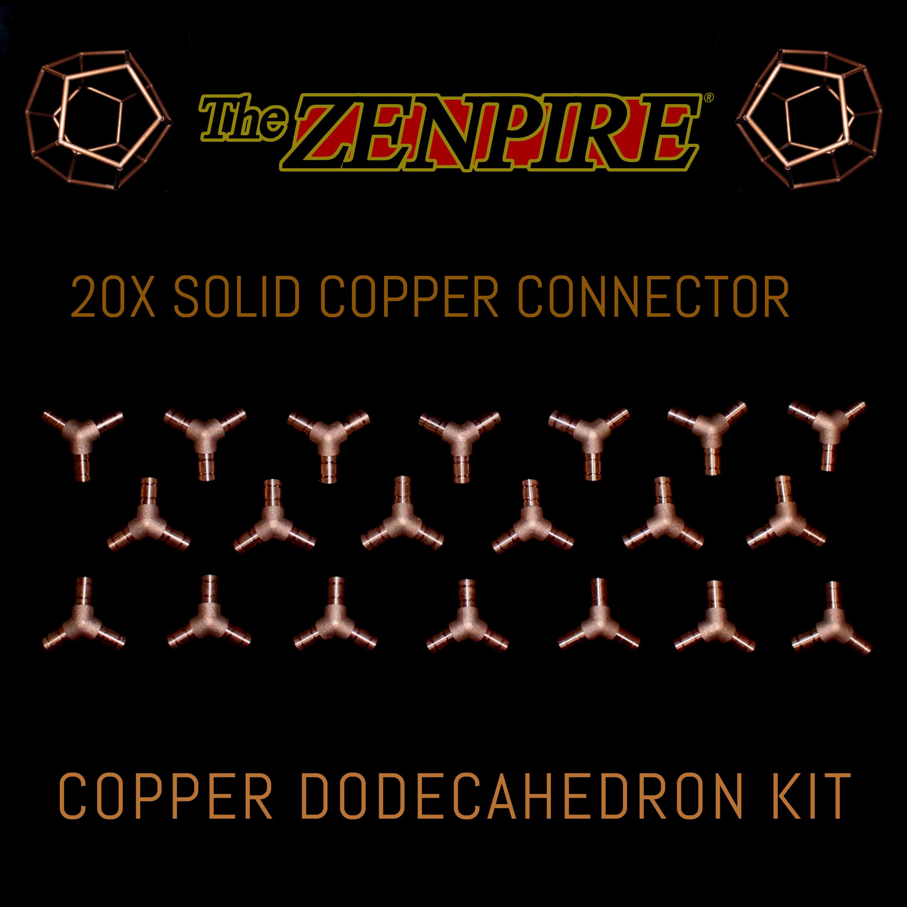DIY COPPER Dodecahedron - CONNECTOR Pieces Only - Meditation Tool