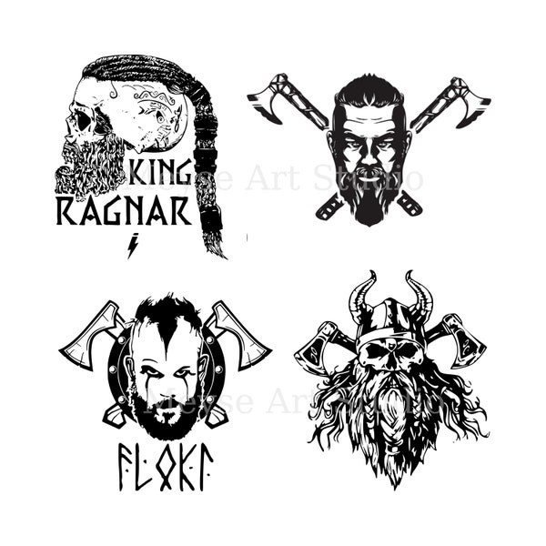 Vikings ragnar lothbrok Images Bundle Collection SVG PNG EPS Dfx - File For Cricut, Silhouette, Cut Files, Vector, Digital File