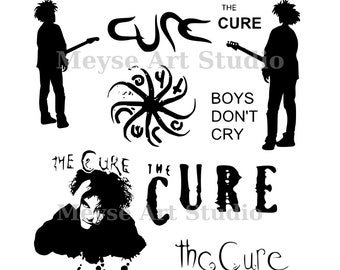The Cure SVG Bundle - Robert Smith - Love Song - Svg File For Cricut - Rock Band Svg - Digital Download - Svg Eps Dxf Pdf Png