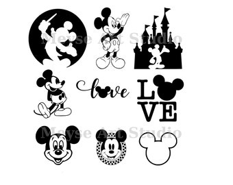 Mickey Mouse SVG Bundle Layered Head svg , Disney, Tumbler Mug svg files for Cricut, Eps, Pdf, Dxf, Pdf