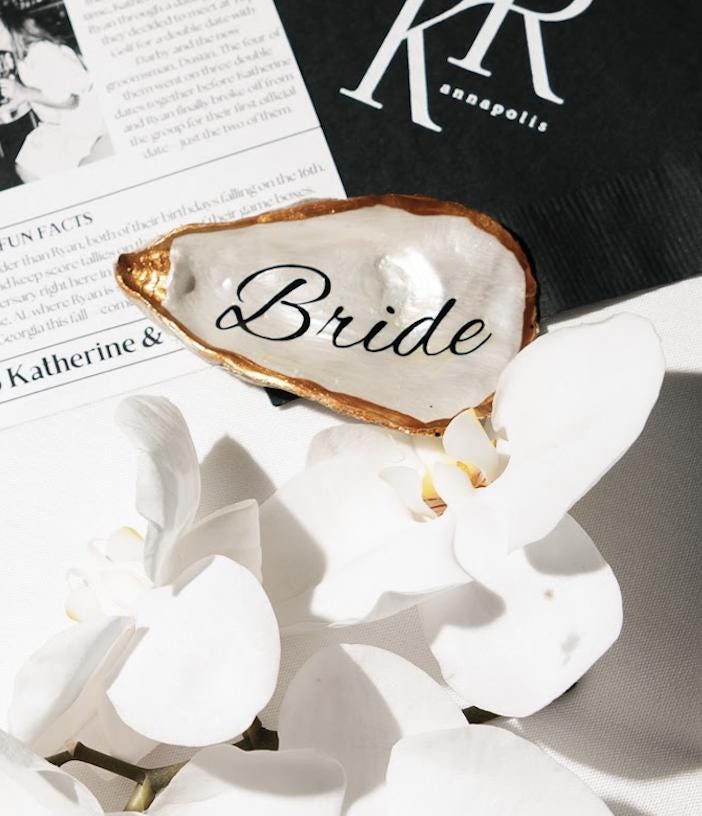 Shell Name Place Setting Customizable Oyster Shell Place Setting - Etsy