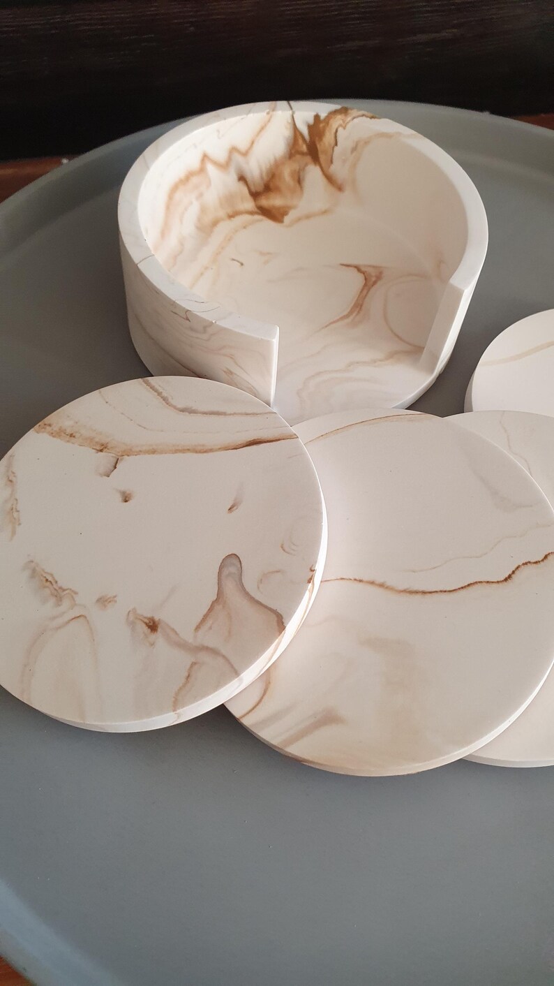 Coasters Set, Unique Coasters Set, Abstract Art Coasters , Table ...