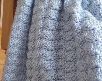 Crochet Shell Stitch Baby Blanket Pattern (PDF Download)
