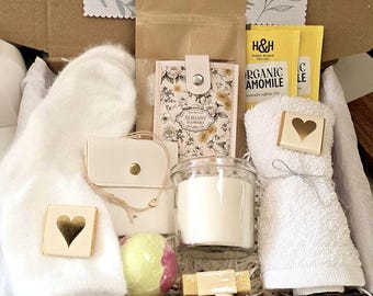 Luxury Spa Gift | Large Artisan Handcrafted Pamper Set | Gift for Her | Neutral Colous | Birthday Gift