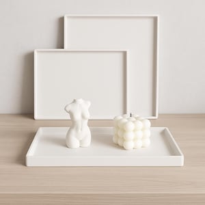 Minimalist Decorative Tray | Concrete Vanity Tray | Coffee Table Decor | Neutral Home Decor | Jewellery Tray | Handmade Gift | Modern Tray