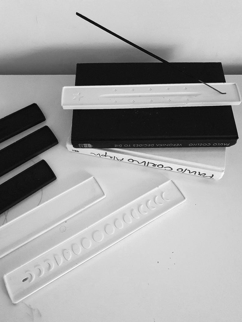 Handmade Concrete Incense Holder Set | Minimalist Incense Burner Tray | Modern Scandi Home Decor | Meditation Gift | Incense Stick Holder image 3