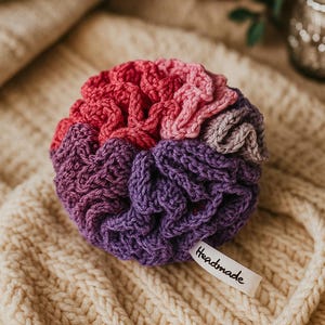 Handmade Crochet Bath Pouf, Eco Friendly Reusable Loofah, Soft bath pouf, Gift Ready Shower Accessory, Cotton bath pouf, cotton loofah