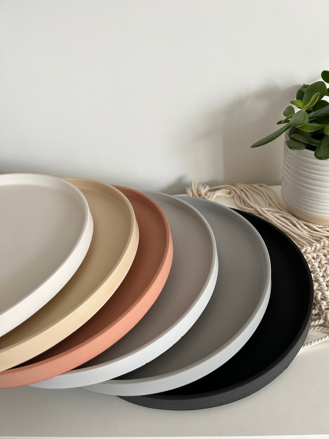 Plateau Sur Pied Rustique En Bois Blanc Pour Décoration De Table, Présentoir à Gâteaux Rond à