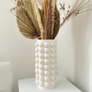 Concrete bubble vase, ceramic vase, ceramic resin vase, cloud vase, neutral decor,nordic vase, stone effect vase