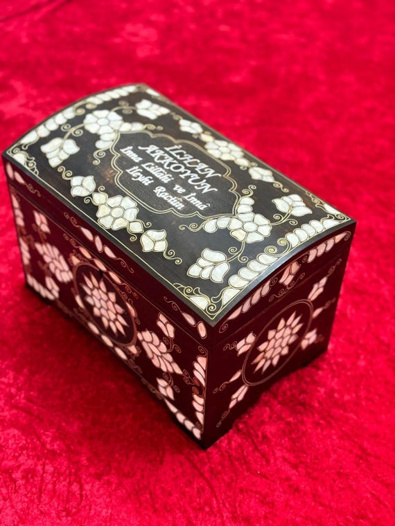 螺鈿細工を施した美しい手作りの木箱 - Etsy 日本