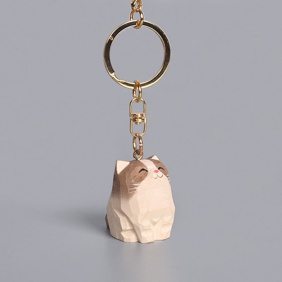 thumbnail interactive-video image 1 of 2Pcs Lucky Cat Keychain Sandalwood Pendant Wooden Cat Keychain Maneki Neko Good Luck Keychains Diy Decorative Home Car View Mirror Backpack Key Penda 1 of 14
