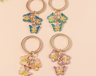 Cute Butterfly Keychain Minimalist Keychain Gradient Keychain Car key chain bag pendant Custom Keyrings Personalised Keyrings Gift for Her