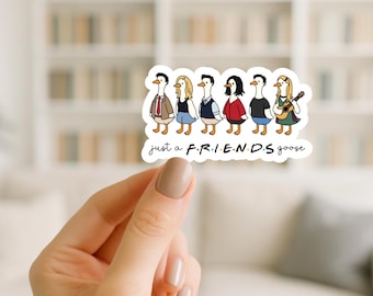 Friends Goose Sticker | Water-Resistant Glossy Vinyl Decal