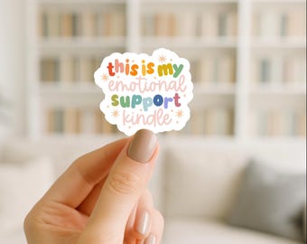This is My Emotional Kindle/kindle sticker/funny sticker/bookish/book lover/laminate/water-resistant/kindle/waterbottle