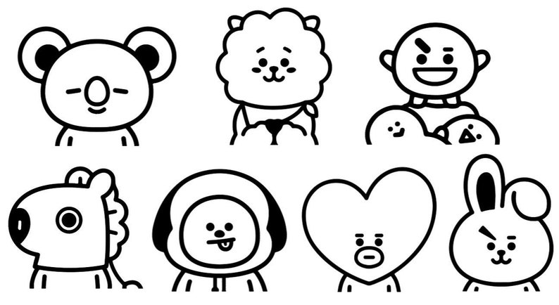 BTS BT21 Line Friends Vinyl Decals Perfect for Car, Window, Laptop ...