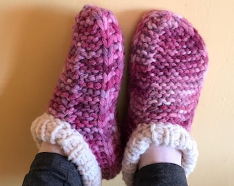 Knitting pattern - Slippers socks | English | Español