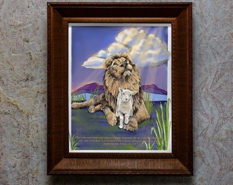 The Lion and the Lamb 8x10 Print