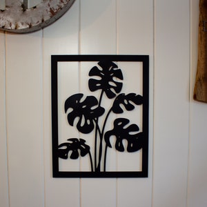 Monstera Wall Art / Monstera Leaves Wall Decor / Monstera Wood Wall Art