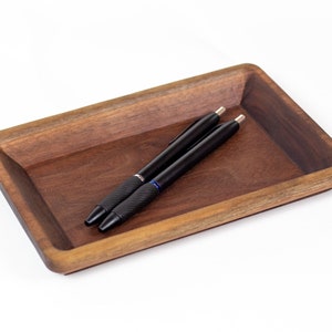 Walnut Tray / Catchall Tray / Valet Tray / Decorative Tray / Wood Tray / Walnut Wood Tray / Desk Tray / Pen Tray