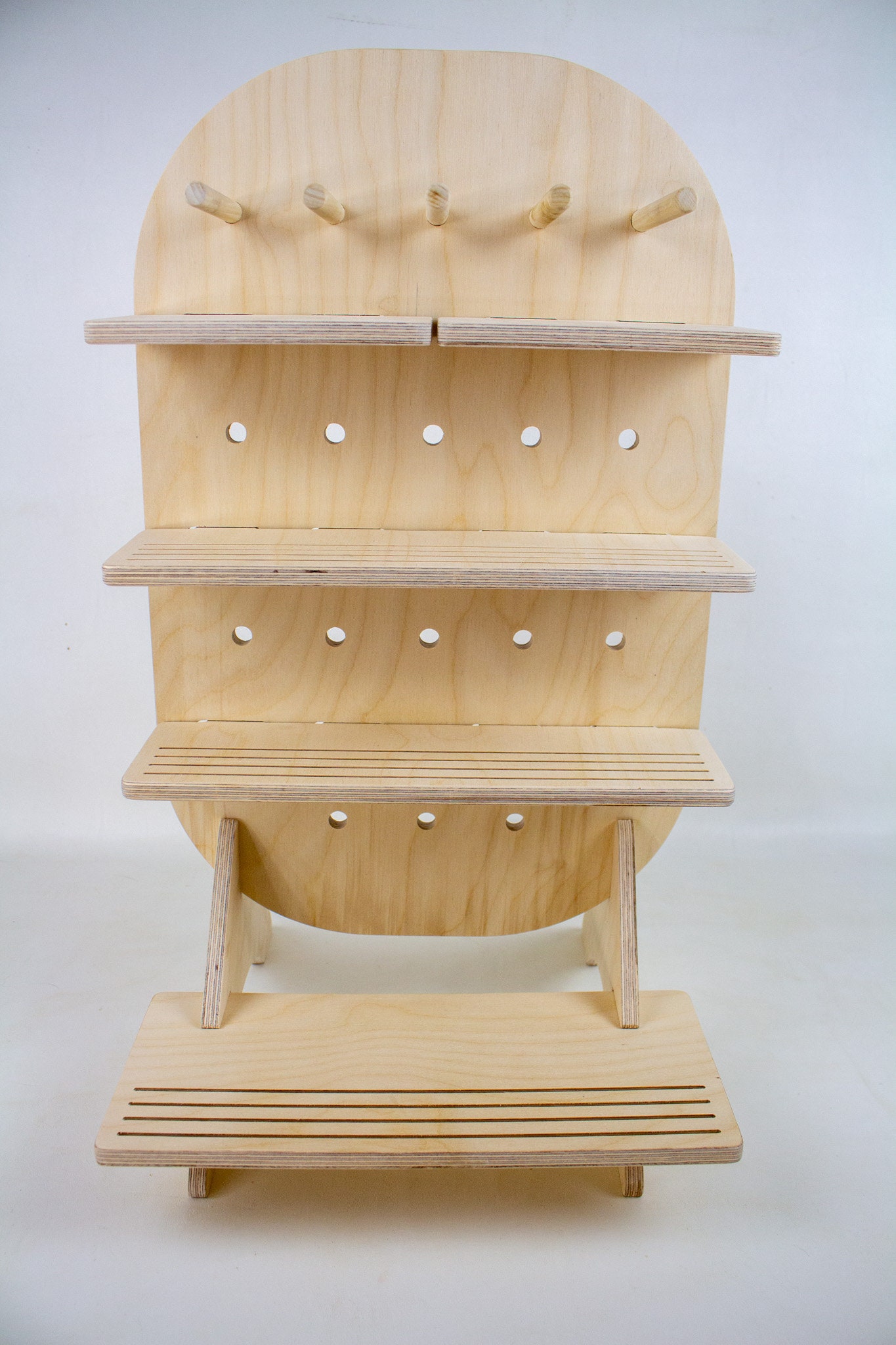 Summit Standard Tabletop Display – Handmade Wood Rack With Shelves