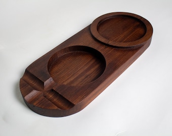 Black Walnut Whiskey and Cigar Rest and Ash Tray