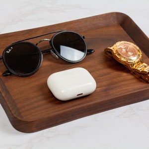 Contoured Walnut Catchall Tray / Walnut Valet Tray / Wood Tray / Organizing Tray / Walnut Wood Tray / Decorative Tray