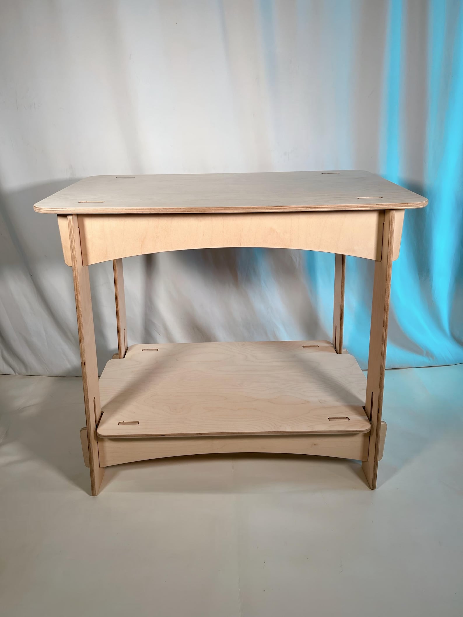 Flat Pack Modular Display Table - Vendor Knock Down Table W/ Shelf ...