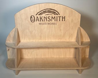Tabletop Vendor Kiosk – Flat Pack Wooden Craft Fair Display Stand with Storage & Engraving – Checkout Booth for Markets And Pop-Ups
