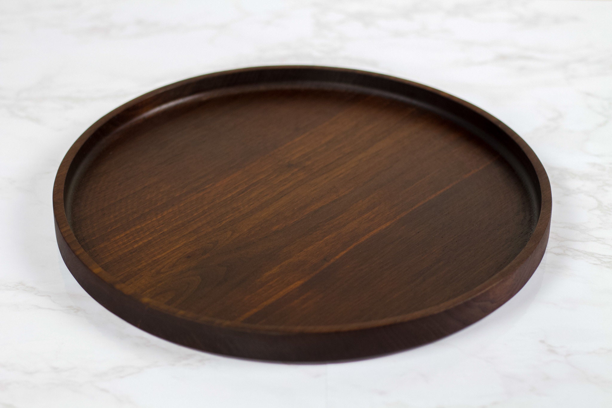 18 Round Decorative Tray / Black Walnut Tray / Ottoman Etsy