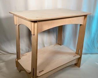 Flacher modularer Ausstellungstisch - Verkäufer Knock Down Tisch W / Regal Perfekt für Märkte, Handwerksmessen, Messen, Handel und Boutiquen