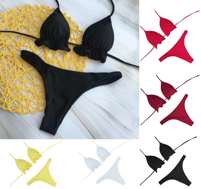 Sexy Summer Brazilian Bikini Set Erotic String Top Bikini - Etsy