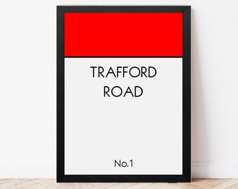 Personalised Monopoly Custom Street Name Print - New Home Wall Art - Living Room Print - Personalised Gift Housewarming - Road Name Print