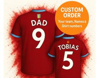 Impressão de futebol personalizada - Arte de parede de futebol personalizada - Presente para pai dos filhos - Presente para filho e filha no dia dos pais - Arte de parede de futebol - Presente para avô