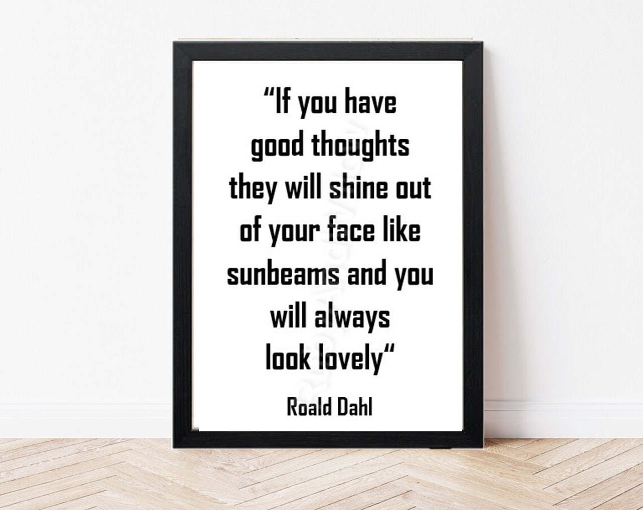 Roald Dahl Good Thoughts - Roald Dahl Quote - BFG Print - Inspirational  Quote - Motivational Wall Art - Living Room Print - Office Art - Etsy, image size:1283x1018