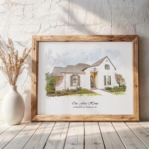 Custom House Drawing from Photo - Perfect Housewarming Gift or Realtor Closing Gift
