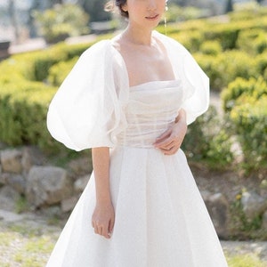 Organza wedding dress, elegant bridal gown, corset bridal dress, fairy wedding dress, reception dress, unique wedding dress Scarlett