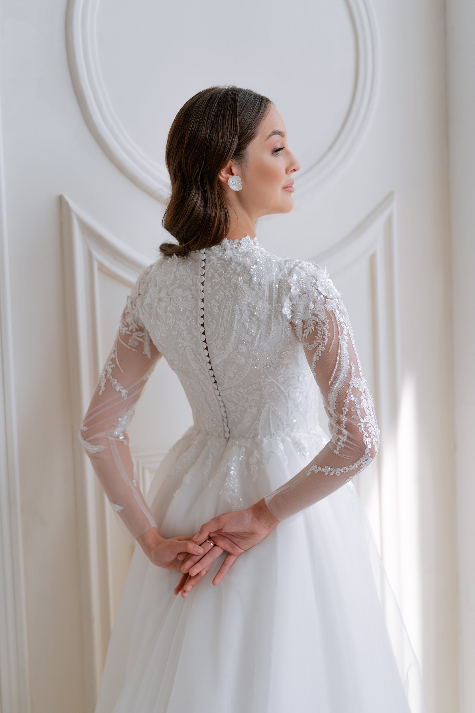 Lace Muslim Wedding Dress