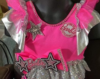 Barbie themed Glitz Pageant Swimsuit