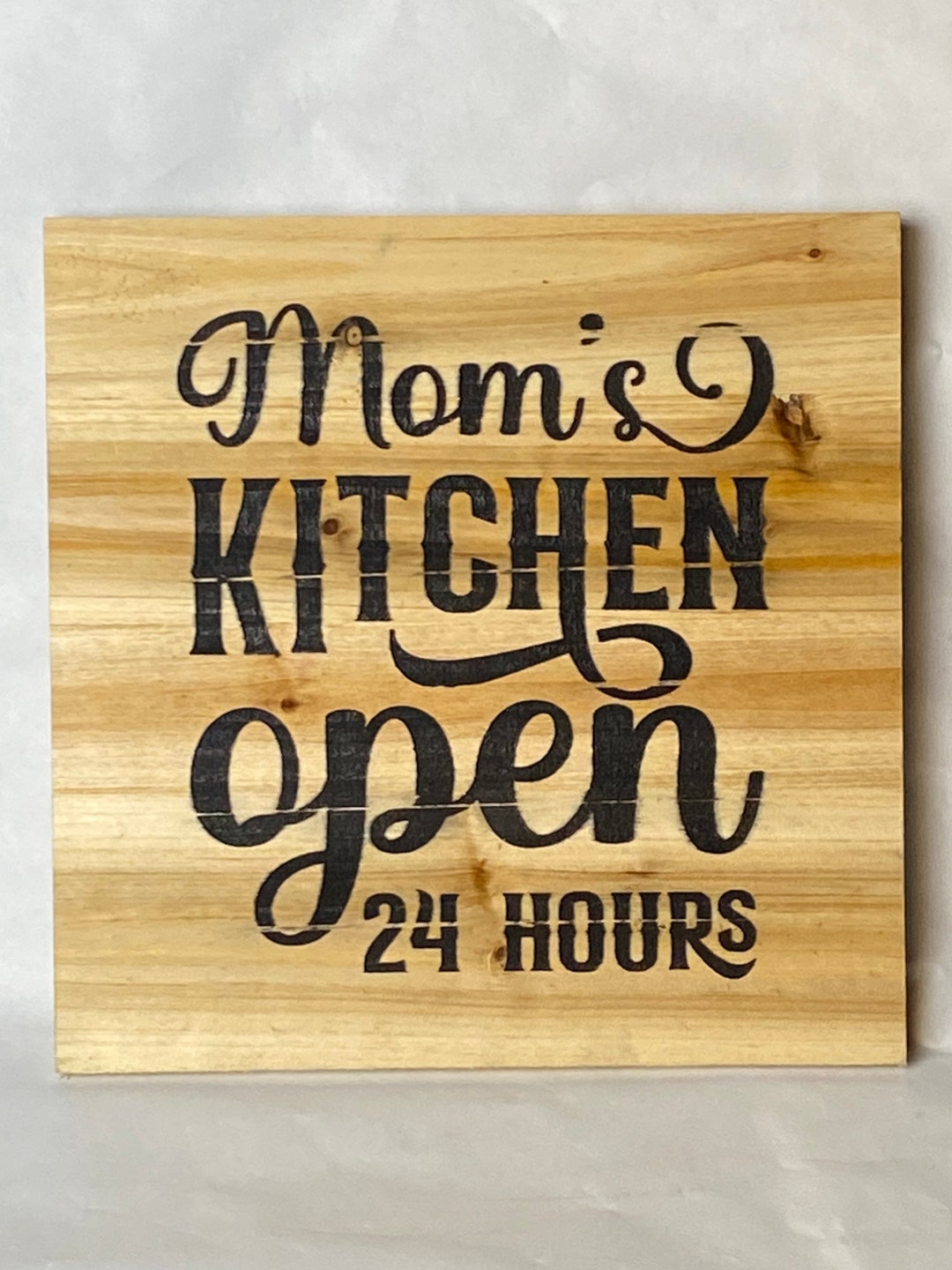 Moms Kitchen Wooden Sign Etsy