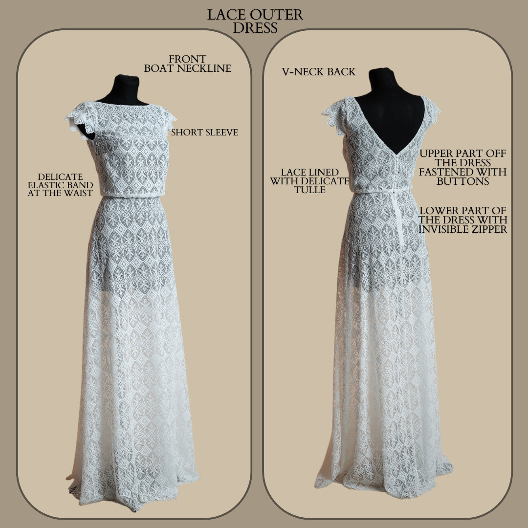 Robe de mariée bohème en dentelle style vintage