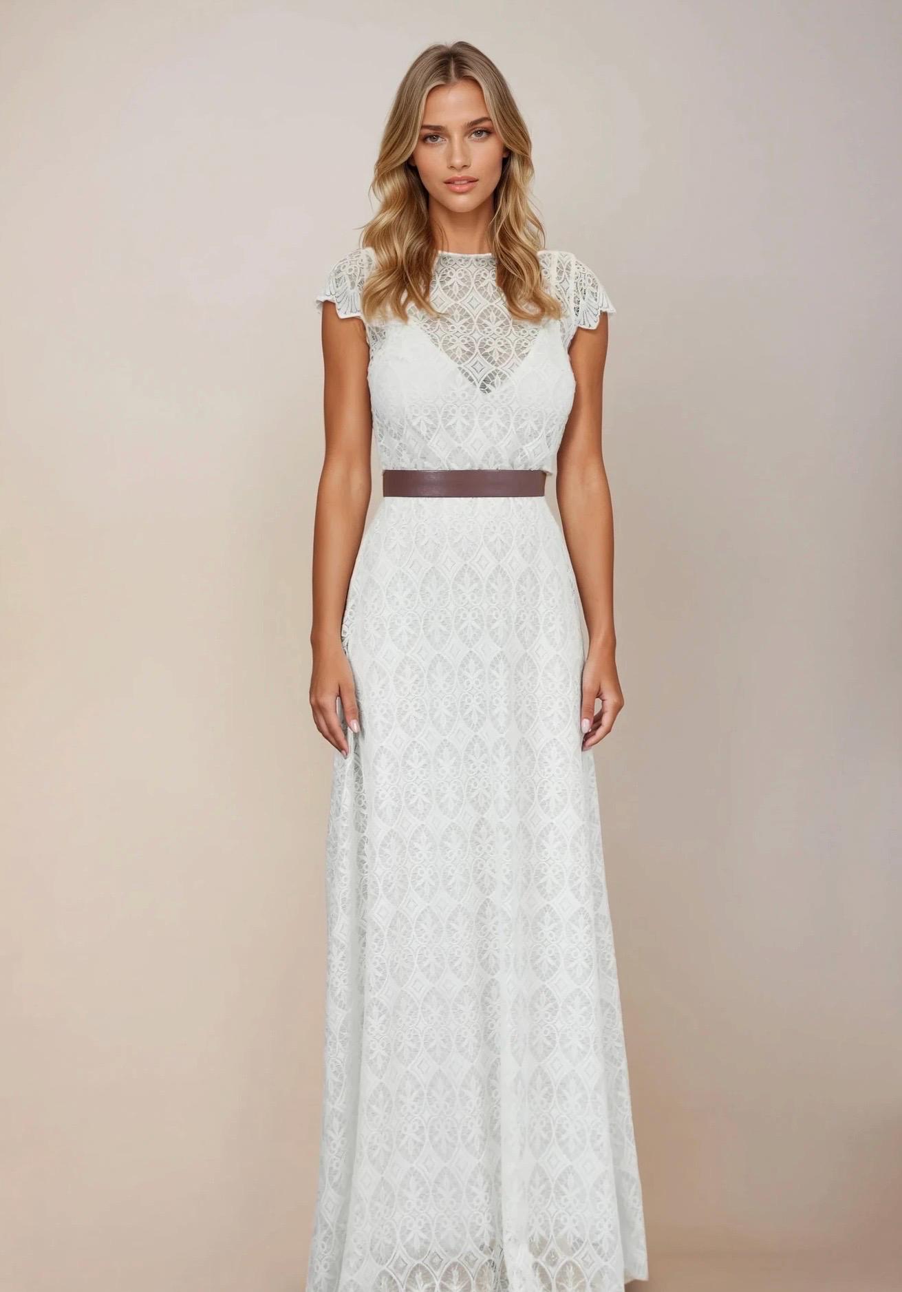 Robe de mariée bohème en dentelle style vintage