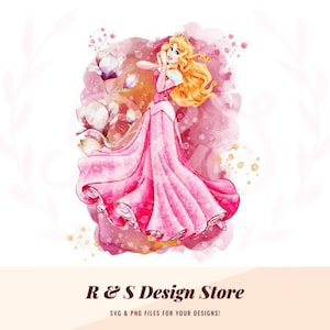 princess, sleeping princess, tumbler, watercolour, png.
