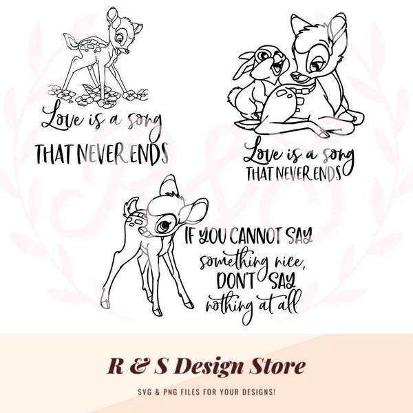 Bambi, Quotes, Thumper, Animals, PNG, SVG.
