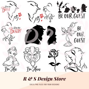 siluetas, bestia, belleza, rosa, png, svg.