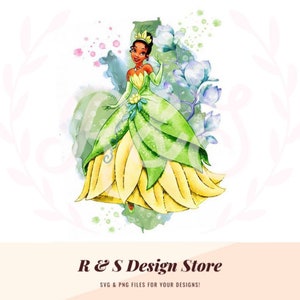 watercolour, princess, frog, tiana, princesses, tumbler wrap, cup wrap, png.