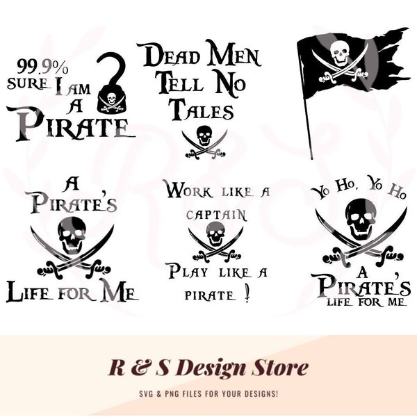 pirates, pirate quotes, pirates life for me, pirate flag, pirate bundle, png, svg.