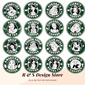 princess coffee svg, png