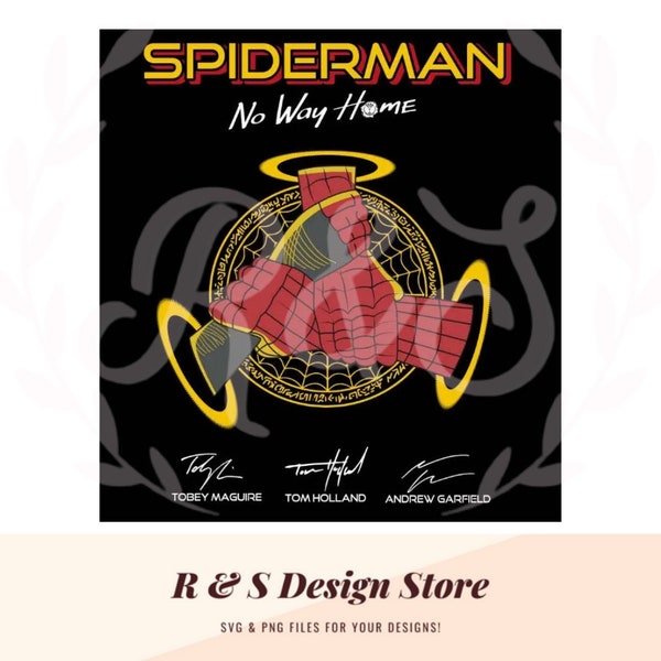 Superhero, No Way Home, Spider, Together, Poster, Movie, Autographs, Tumbler, Cup Wrap, PNG.