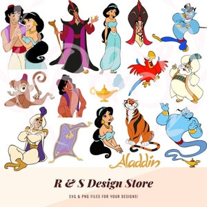 Princess, Prince, Lamp, Genie, Villain, Agrabah, PNG, SVG, Bundle.