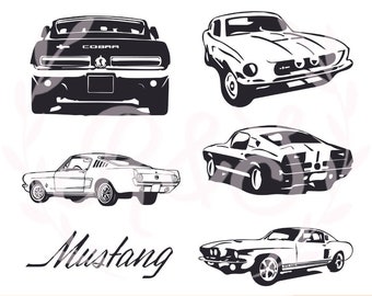 paquete mustang, coches, mustang, png, svg.